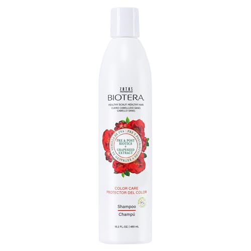 Biotera Color Care Shampoo for Color-Treated Hair - Protects & Extends Vibrancy with Coconut & Grapeseed Extract, Enhances Shine & Softness, Color-Safe, Vegan, 15.2 Fl Oz