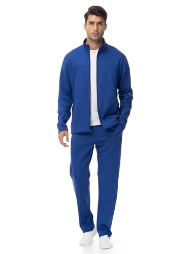Gopune Men's Tracksuits 2 Piece Casual Athletic Jogging Warm Up Sweat Suits Workout Sports Sets,Royal Blue XL