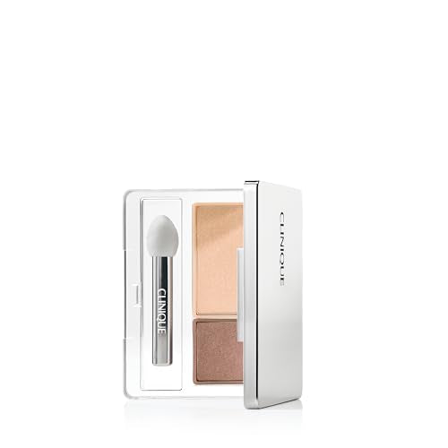 Clinique All About Shadow Duo Eye Shadow Makeup | Safe For Sensitive Eyes | Buildable + Long-Wearing Color | Smooth, Easy Application, Like Mink, 0.05 Ounce