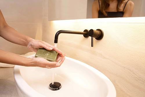 Papoutsanis Greek Olive Oil Based Soap Bar - Natural and Pure Plant-Based Castile Bar Soap - Unscented - Hypoallergenic - (New & Improved Formula infused with Coconut Oil) - 7.9oz Bars, Pack of 4