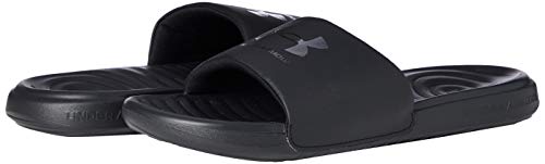 Under Armour Men's Ansa Fixed Strap Slide Sandal, Black (003)/Black, 10