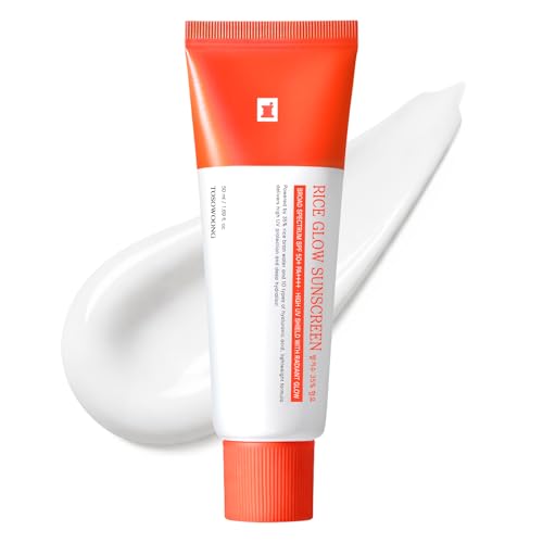 TOSOWOONG Rice Glow Sunscreen SPF50+ Broad Spectrum for Face, No White Cast