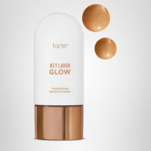 tarte key largo glow bronzing drops – Luminous Serum-Infused Liquid Bronzer with Vitamin E for Sun-Kissed Radiant Lightweight Hydration, Cruelty-Free, full size, bronze glow