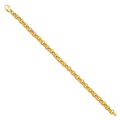 14k REAL Yellow Gold Fancy Hollow Bracelet - 7.5"