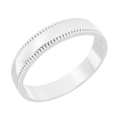 Dazzlingrock Collection Milgrain Domed Unisex Wedding Band