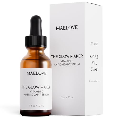 MAELOVE Glow Maker Vitamin C Serum with Vitamin E & Ferulic Acid, 1 fl oz