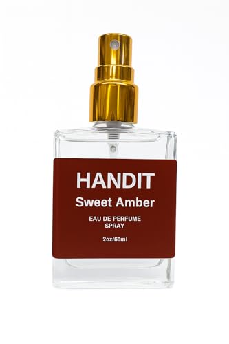HANDIT Sweet Amber Eau de Parfum Spray 60 ml / 2 fl oz – Inspired by BR540 – Long-Lasting Unisex Fragrance with Notes of Jasmine, Saffron & Amberwood