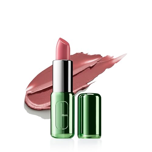 Clinique Pop Longwear Lipstick | Long Lasting, Satin, Matte + Shine, Blush Pop, 1 Count