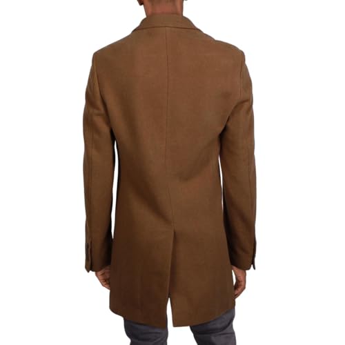 Calvin Klein Men's Slim-Style Overcoat, Camel, 38S