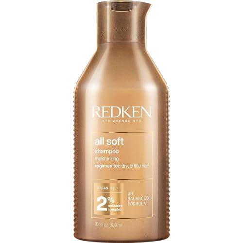 Redken All Soft Shampoo – For Dry, Brittle Hair, 16.9 Fl Oz