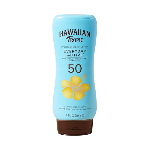 Hawaiian Tropic Everyday Active SPF 50 Sunscreen Lotion, 8 Fl Oz