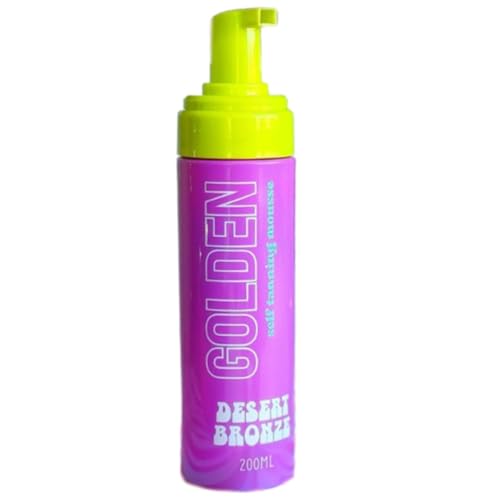 Desert Bronze Golden Self Tanner Foam,Streak-Free Sunless Tanning Mousse, Vegan, 6.7 oz Bottle