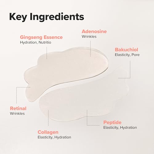 Beauty of Joseon Revive Under Eye Patch with Retinal and Ginseng, for Puffy Eyes, Fine Lines and Wrinkles, Collagen, Peptide, Adenosine and Bakuchiol, for All Skin Types, 60 Sheets, 30 Pairs