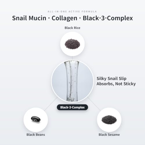 coxir Black Snail Collagen Starter Kit, Korean Travel Essentials (4-Piece)