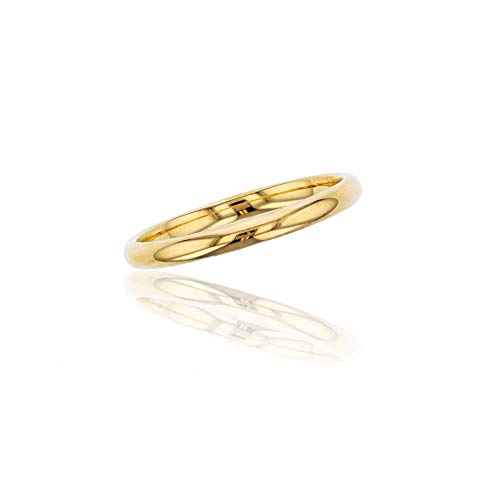 Decadence 14K Yellow Gold 2mm Polished Plain Wedding Band, Size 6.5