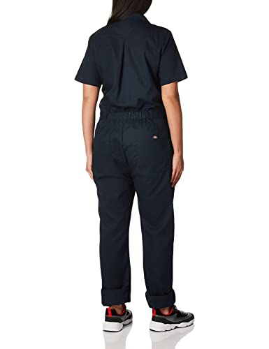 Dickies Women Short Sleeve Flex Coverall, Dark Navy v1, Medium