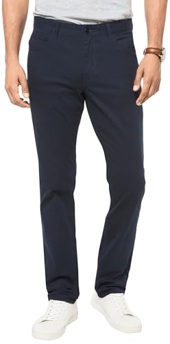 Michael Kors Men's Parker 5 Pocket Stretch Pant, Midnight, 33/30