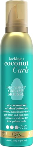 OGX Locking + Coconut Curls Decadent Creamy Mousse, 7.9 Ounce