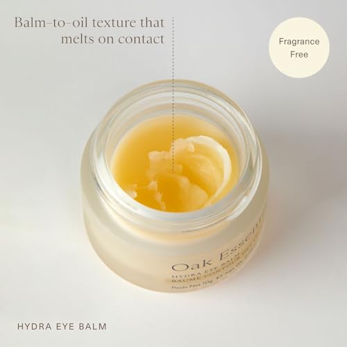 Oak Essentials Hydra Eye Balm, Balm-to-Oil Under Eye Cream, 0.35oz
