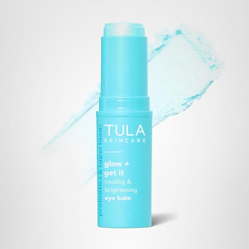 TULA Skin Care Eye Balm Glow & Get It - Dark Circle Treatment, Instantly Hydrate and Brighten Undereye Area, Portable and Perfect to Use On-the-go, 0.35 oz.
