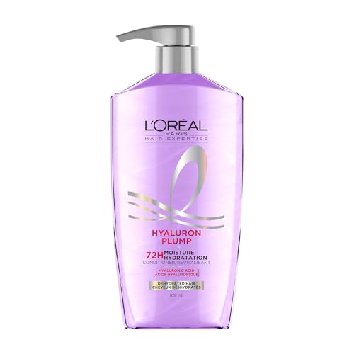 L'Oreal Paris Elvive Hyaluron Plump Hydrating Conditioner for Dehydrated, Dry Hair Infused with Hyaluronic Acid Care Complex, Paraben-Free, 26.5 Fl Oz