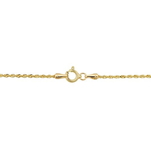Kooljewelry 10k Yellow Gold Rope Chain Bracelet (1.5 mm, 7.5 inch)