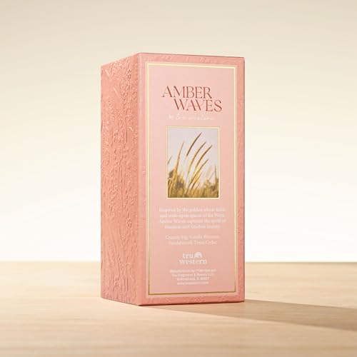 Tru Western Amber Waves Eau de Parfum 2.7 fl oz, Fragrance for Women, Full-Sized Perfume, Bold & Earthy Scent, Creamy Fig, Vanilla Blossom, Sandalwood, and Texas Cedar Notes, Long-Lasting