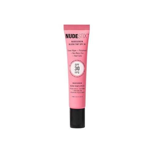Nudestix Nudescreen Blush Tint SPF 30 – Multi-Use Liquid Blush for Cheeks, Eyes & Lips with Mineral Sunscreen | Broad-Spectrum UVA/UVB & Blue Light Protection | Pink Sunrise