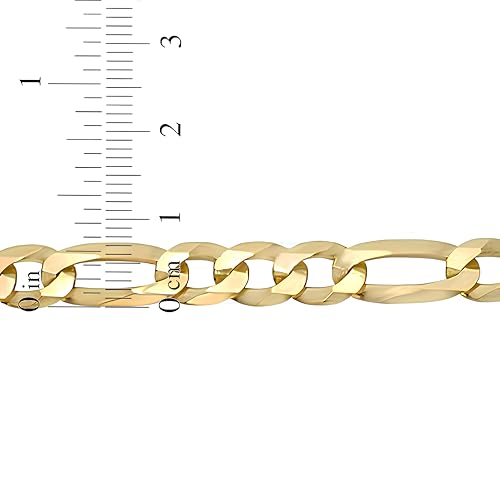 Floreo Italian 14k Gold Over 925 Silver 7.3mm Figaro Chain Necklace, 20 Inch