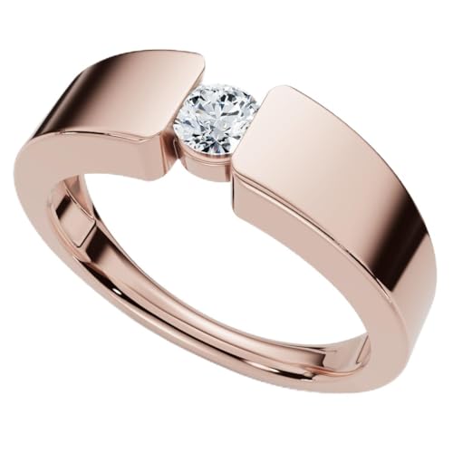 P3 POMPEII3 Pompeii Men's 1/4Ct Diamond Solitaire Wedding/Anniversary Ring 14k Gold or Pt Lab Grown - Size 9 (E/F,VS1-VS2)