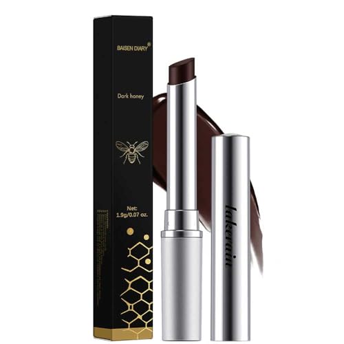 Honey Lipstick Tinted Lip Balm - Sheer Hydrating Lipstick for All Skin Tones - Moisturizing Lip Color, Nourishing Lip Balm with a Hint of Natural Black Cherry Tint