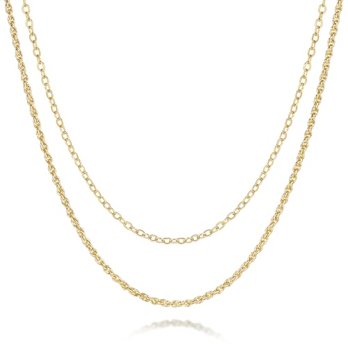 GYUYCW 14K Gold Necklaces for Women Trendy 14K Gold Chain for Women