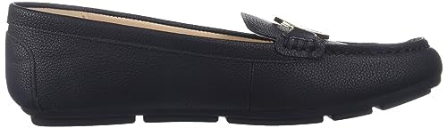 Calvin Klein Women's Layne Loafer Flat, Black Leather 967, 9