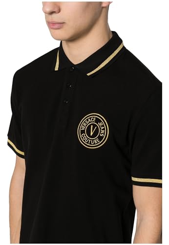 VERSACE JEANS COUTURE Men Polo Shirts Black XL