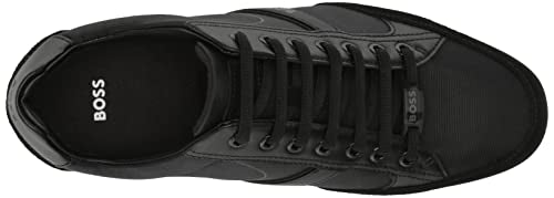 BOSS Green by Hugo Men's Saturn Low Profile Low Top Sneaker Shoe, Black, 11 M US