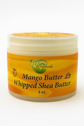Mine Botanicals Whipped Body Butter with Mango Butter 8 oz, Moisturizing, Nourishing