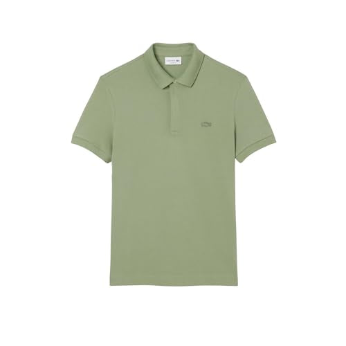 Lacoste Men's Regular Fit Paris Stretch Piqué Polo Shirt, Thyme, Medium