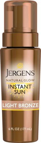 Jergens Natural Glow Self Tanner Mousse, Light Bronze Tan, 6 fl oz