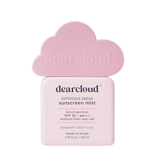 dearcloud Sun Mist SPF 30 – Cica & Hyaluronic Acid Spray (3.38 oz)