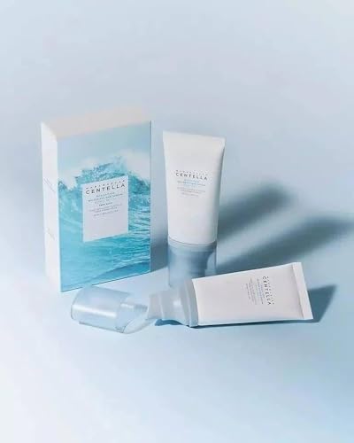Centella Hyalu-Cica Water-Fit Sun Serum UV, Korean Sunscreen SPF 50, Centella Sunscreen, Travel Essentials, Sunscreen with Hyaluronic Acid, No White Cast, Korean Skin Care, 50ml - 2 Pack