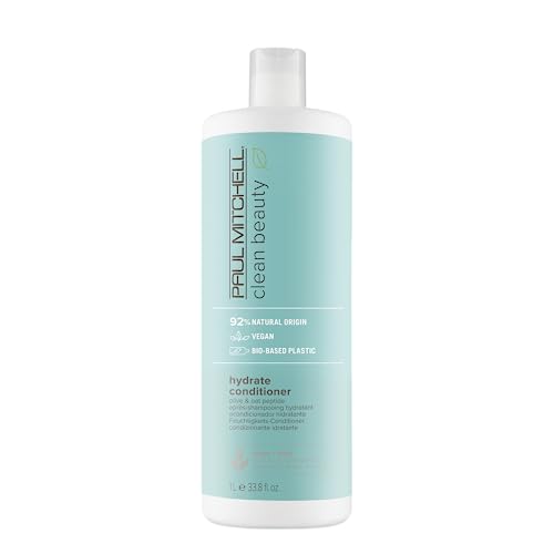 Paul Mitchell Clean Beauty Hydrate Conditioner, Intensely Nourishing Conditioner, Improves Manageability, For Dry Hair, 33.8 fl. oz.
