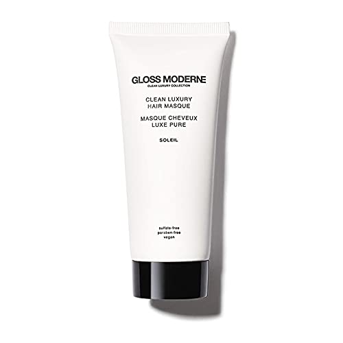 GLOSS MODERNE Clean Luxury Deep Conditioning Hair Masque, 3.4 Fl Oz - Infused with Mediterranean Almond, Coconut and Cognac Fragrance, Controls Frizz and Adds Shine