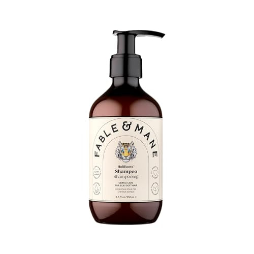 Fable & Mane Hydrating Shampoo, Moisturises and Cleanses Dry, Damaged Hair with Aloe Vera and Coconut Oil. For Medium to Thick Hair Types