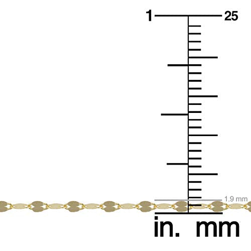 10k Yellow Gold 1.9 mm Mirror Flat Link Chain Necklace (20 inch)