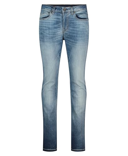Buffalo David Bitton Men's Slim Ash Jeans, Authentic and Sanded Indigo, 44W x 32L