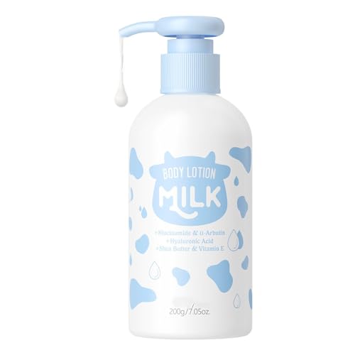 Milk Hydrating Skincare Cream, Moisturizing Skin Lotion 7.05oz- Milk Extract - Body Lotion, Hand and Body Moisturizer, Gentle Bath Wash Hydrating & Cleansing, Exfoliating Face Lotion, Nourishes Skin