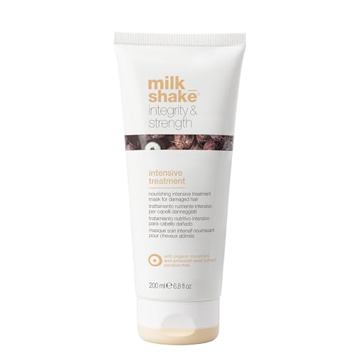 milk_shake Integrity & Strength Intensive Treatment | Deep-strengthening treatment for dry, damaged hair | with amaranth seed extract & muru muru butter to nourish, fortifiy & protect hair, 6.8 fl oz