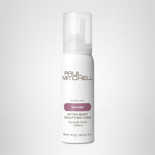 Paul Mitchell Extra-Body Sculpting Foam, Adds Fullness, Touchable Finish, For Fine Hair, 2 oz