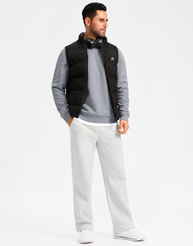 G Gradual Sherpa Lined Sweatshirts for Men Fleece Crewneck Sweatshirt Pullover Warm Shirts for Winter, Heather Light Grey, X-Large