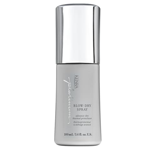 Kenra Platinum Blow-Dry Spray | Time-Saving Heat Protectant | Detangles, Smooths, and Softens | Eliminates Frizz & Resists Humidity | Medium To Coarse Hair | 3.4 fl. oz